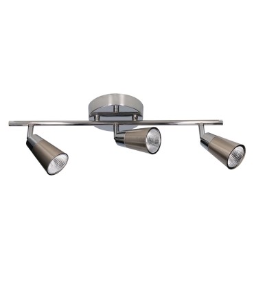 APLIQUE LED VITRO 3 FOCOS 15W CROMADO