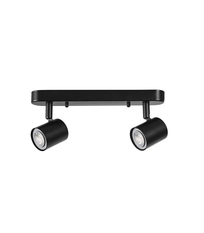 APLIQUE KEEPER 2 FOCOS S/BOMBILLA NEGRO