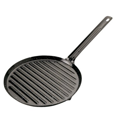 ASADOR ESMALTADO CON MANGO, 24 CM.