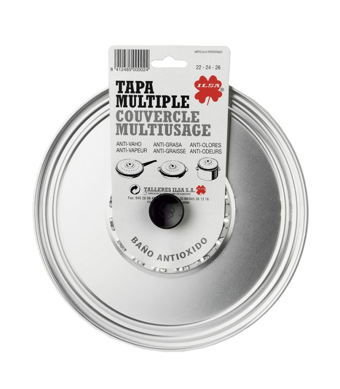 TAPADERA ANTIVAHO ALUMINIO, 26 CM.