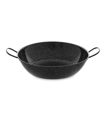 PAELLERA HONDA ESMALTADA ASAS 28 CM.