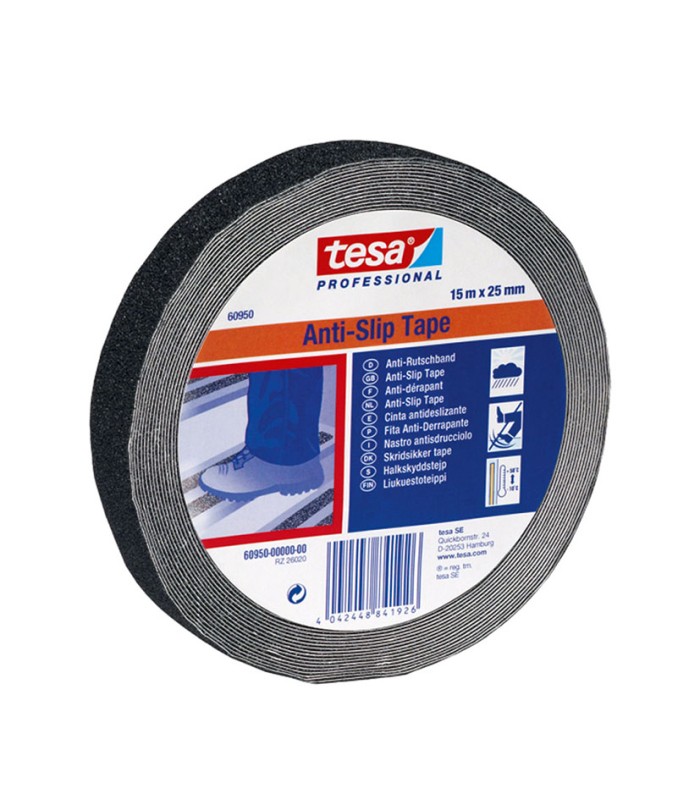 CINTA ANTIDESLIZANTE 25MM-15M NEGRA