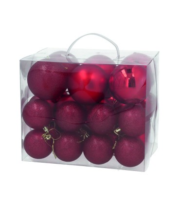 CAJA  30 BOLAS LORYNG 6-8 CM. ROJO