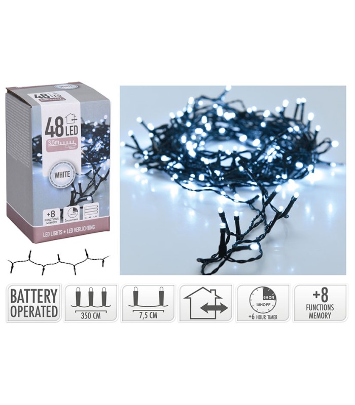 ILUMINACION 48LED  INTER. C/BATER. BLNCA