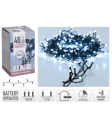 ILUMINACION 48LED  INTER. C/BATER. BLNCA