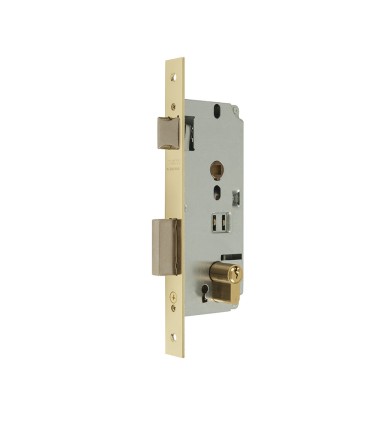CERRADURA EMBUTIR 1601-2-40. LATON.  MCM