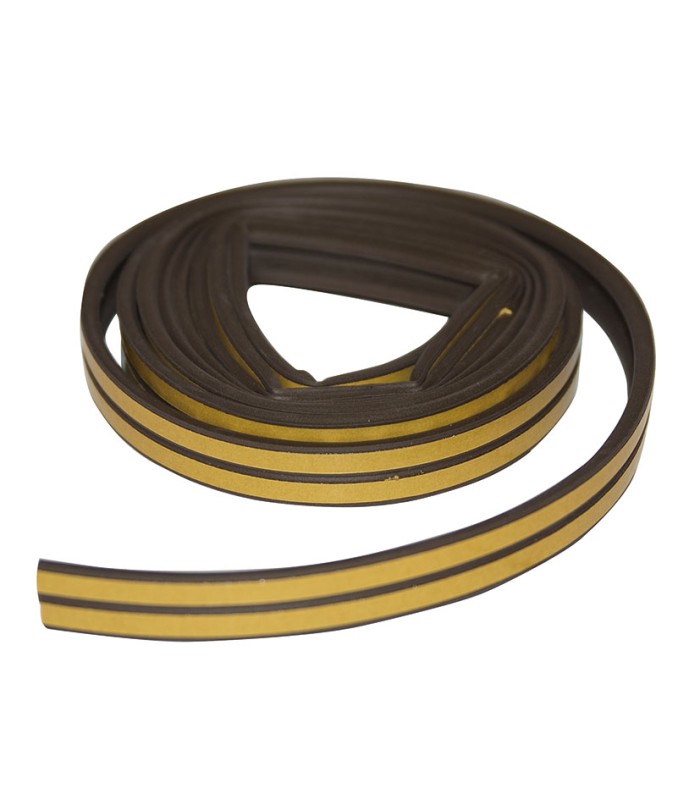 BURLETE CAUCHO TIPO E 9 MM X 6 M. MARRÓN