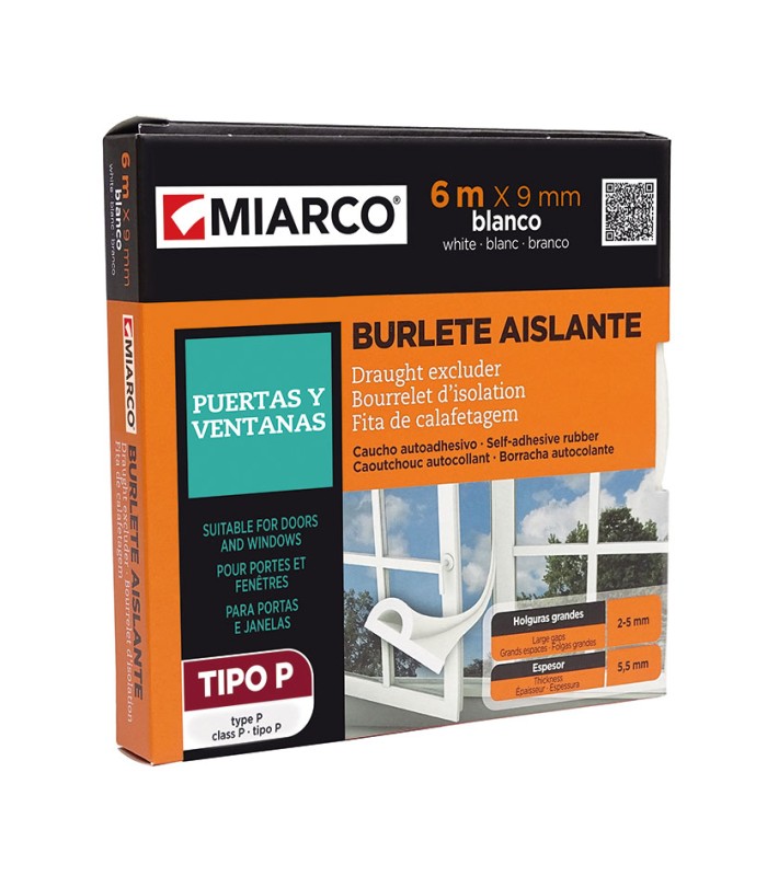 BURLETE CAUCHO TIPO P 9 MM X 6 M. MARRÓN