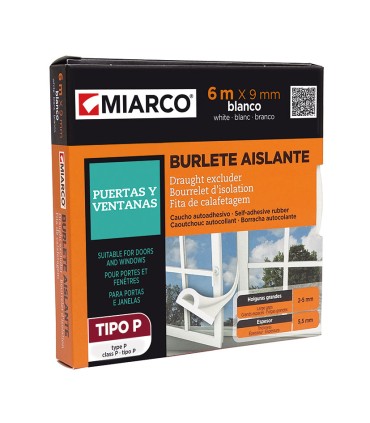 BURLETE CAUCHO TIPO P 9 MM X 6 M. MARRÓN