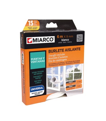 BURLETE UNIVERSAL  9 MM X 6 M. BLANCO