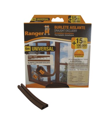 BURLETE UNIVERSAL  9 MM X 6 M. MARRÓN