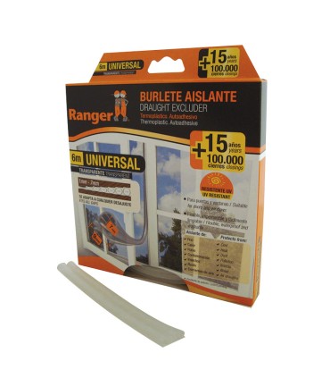 BURLETE UNIVERSAL  9 MM X 6 M. TRANSPAR.