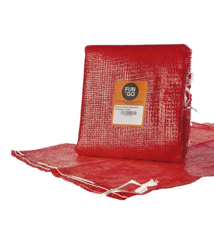 SACO POLYMESH 55X83 CM.ROJO C/PASD.10 UD