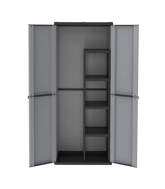 ARMARIO RESINA J-LINE  ESCOB. GRIS/NEGRO
