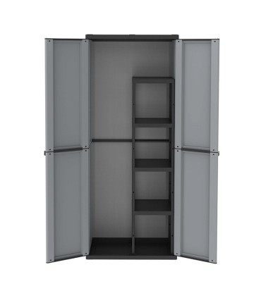 ARMARIO RESINA J-LINE  ESCOB. GRIS/NEGRO