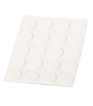 TAPA TORNILLOS ADH. 20 UD. BLANCO.