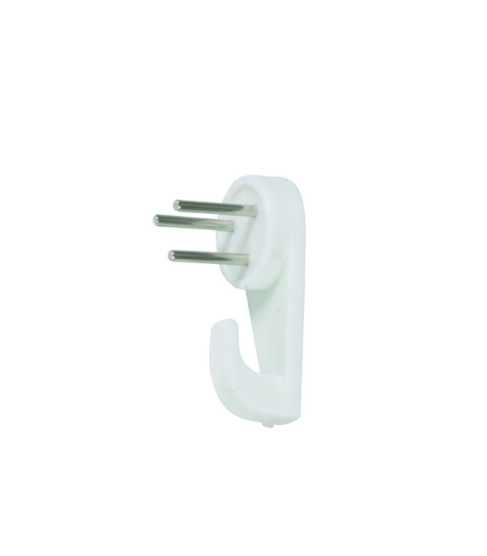 CUELGA CUADROS 3 PUNTAS. BLCO. 6 PZAS.