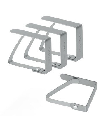 PINZAS SUJETAMANTELES INOX. 4 UNIDADES
