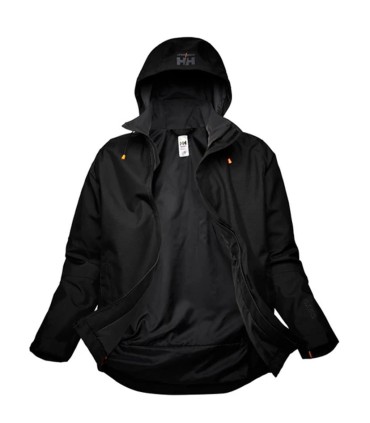 CHAQUETA SHELL OXFORD NEGRO T/XL