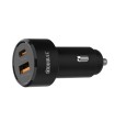 CARGADOR DUAL COCHE 38W NEGRO