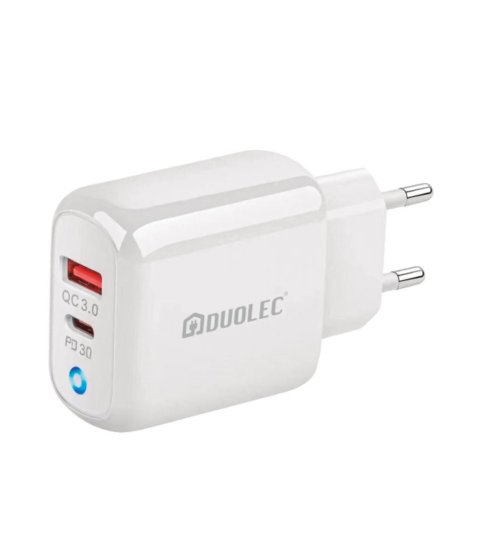 CARGADOR DUAL USB-C 30W BLANCO