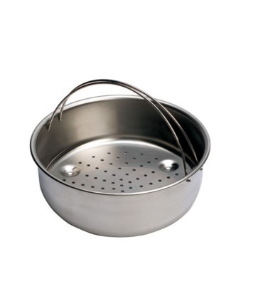 CESTA PERFORADA-COLADOR+SOPORTE INOX.