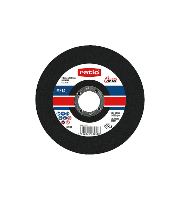 DISCO CORTE METAL 115X2.5X22 RATIO