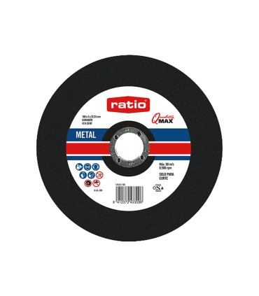 DISCO CORTE METAL 180X3X22   RATIO