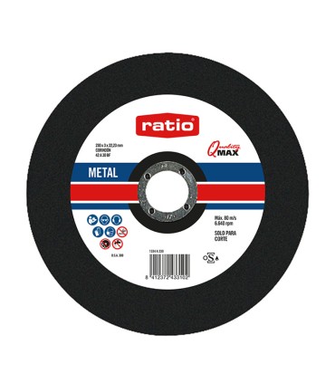 DISCO CORTE METAL 230X3X22   RATIO