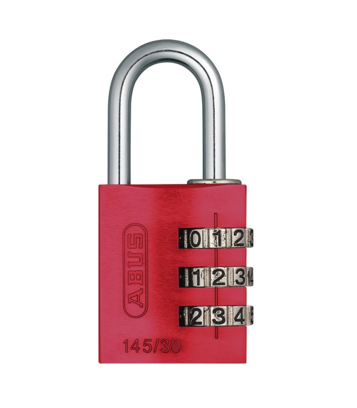 CANDADO COMBINACION ALUM.30 MM.ROJO