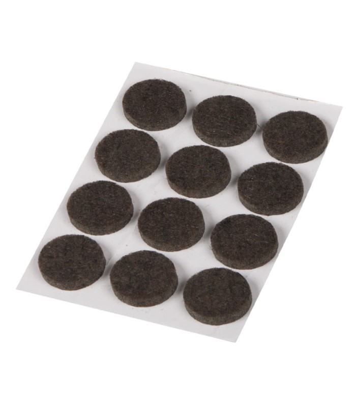 FIELTRO MARRÓN. .12 UDS. Ø 18 MM.