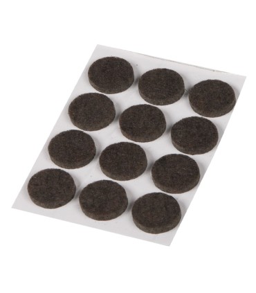 FIELTRO MARRÓN. .12 UDS. Ø 18 MM.