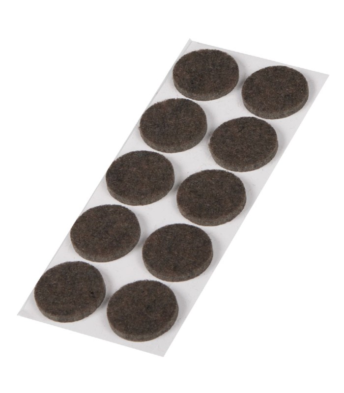 FIELTRO MARRÓN. .10 UDS. Ø 22 MM.