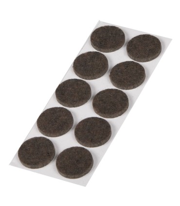FIELTRO MARRÓN. .10 UDS. Ø 22 MM.