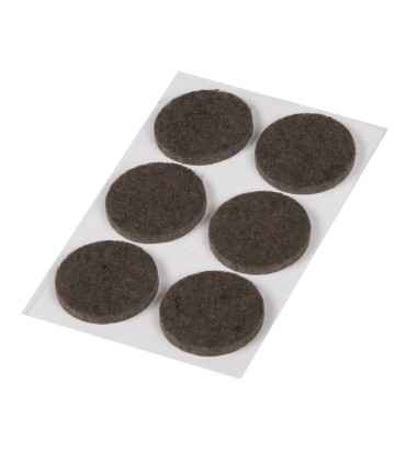 FIELTRO MARRÓN. .6 UDS. Ø 28 MM.