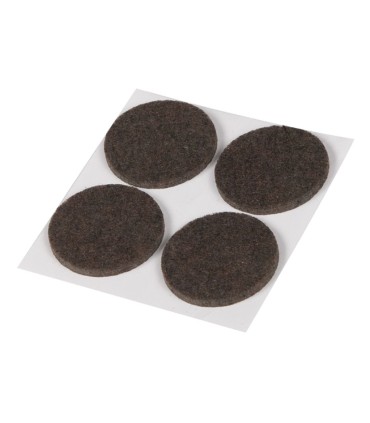 FIELTRO MARRÓN. .4 UDS. Ø 35 MM.
