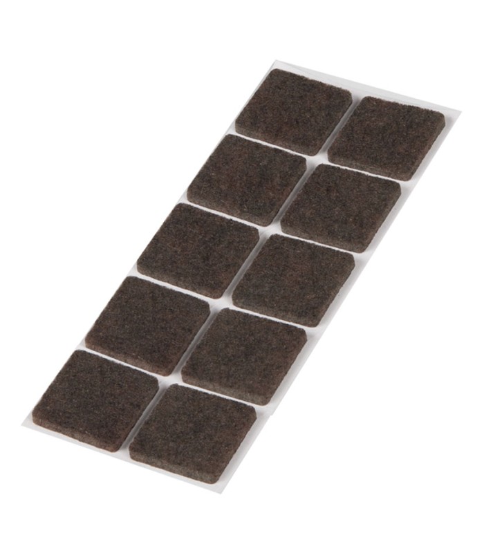 FIELTRO MARRÓN. .10 UDS. 20x20 MM.