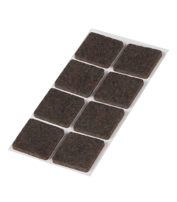 FIELTRO MARRÓN. .8 UDS. 25x25 MM.