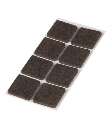 FIELTRO MARRÓN. .8 UDS. 25x25 MM.