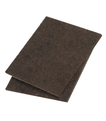 FIELTRO MARRÓN. 2 PLACAS 100x100 MM.