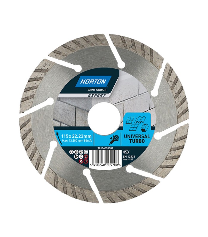 DISCO DIAMANTE TURBO SEGMENTADO 115 MM.