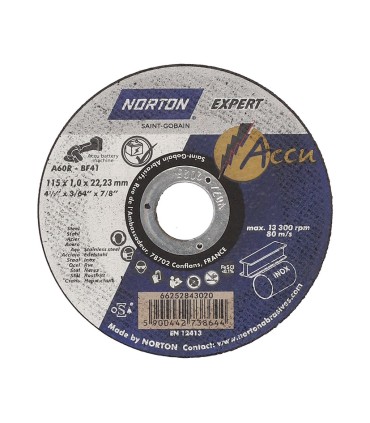 DISCO CORTE INOX/METAL 115X1 MM.