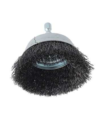 CEPILLO COPA ALAMBRE ONDULADO 75MM.EJE 6