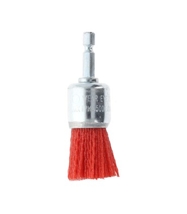 CEPILLO NYLON ROJO PINCEL 25MM.EJE6 MM.