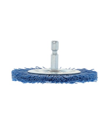 CEPILLO CIRCULAR NYLON AZUL 100MM.EJE 6