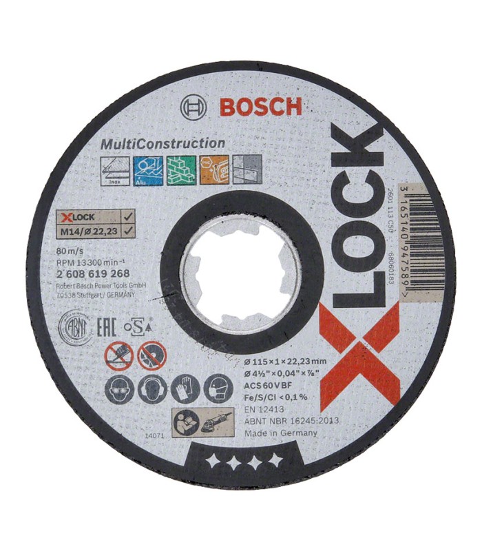 DISCO CORTE X-LOCK MULTICONS.115X1