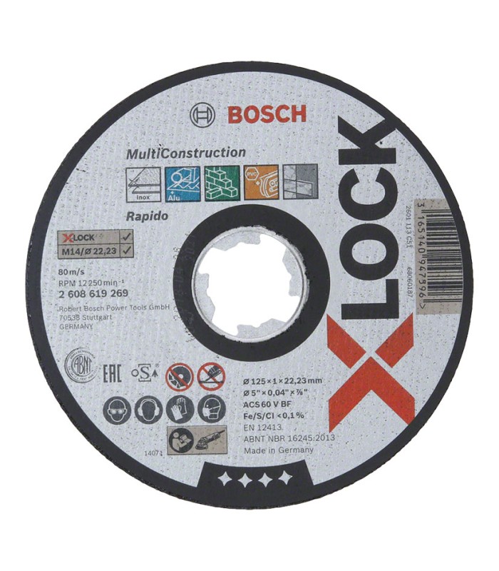 DISCO CORTE X-LOCK MULTICONS.125X1