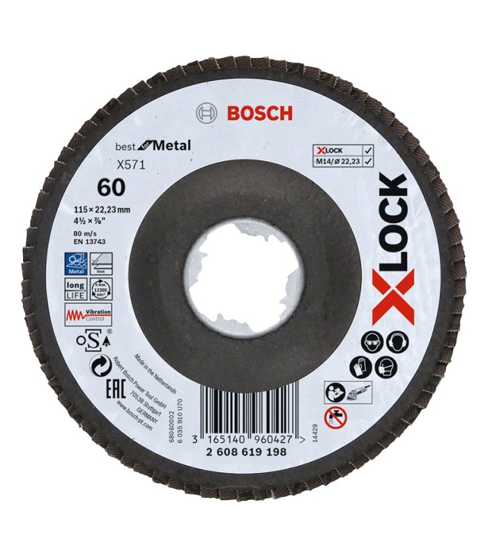 DISCO LAMIN.X-LOCK X571 115MM.CON.FV G60