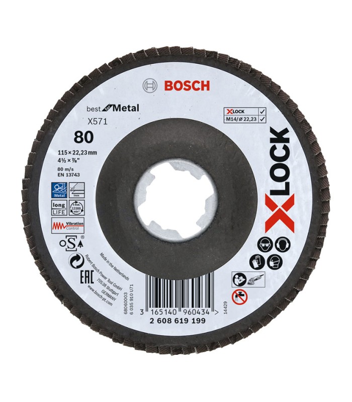DISCO LAMIN.X-LOCK X571 115MM.CON.FV G80