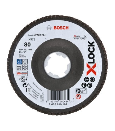 DISCO LAMIN.X-LOCK X571 115MM.CON.FV G80